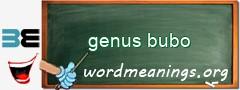WordMeaning blackboard for genus bubo